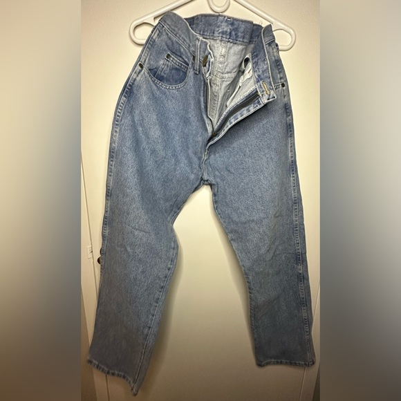 Men’s Wrangler denim blue jeans 34 X 30 - Picture 1 of 4